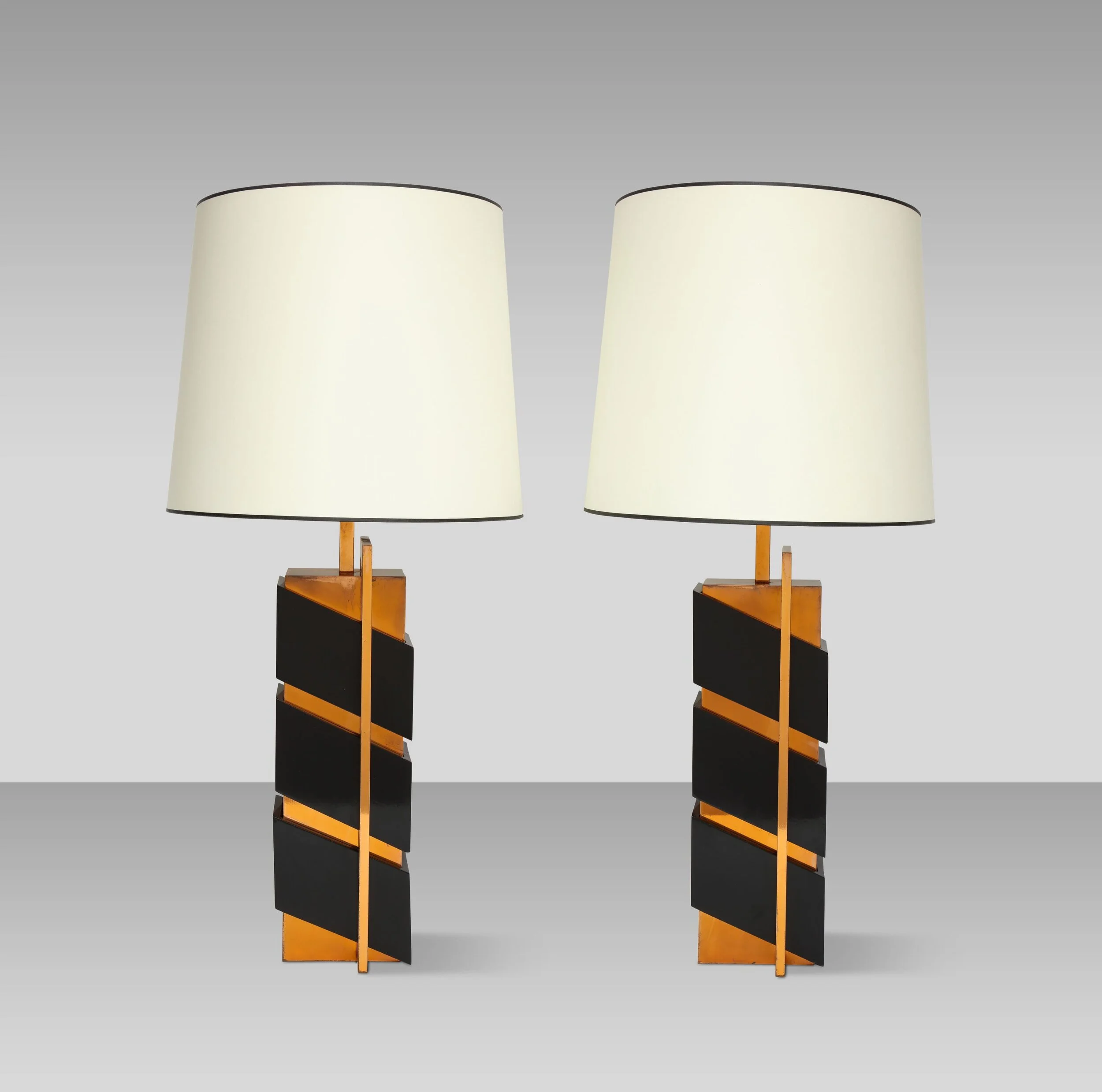 Unique Pair of Modernist Table Lamps by Edith Norton