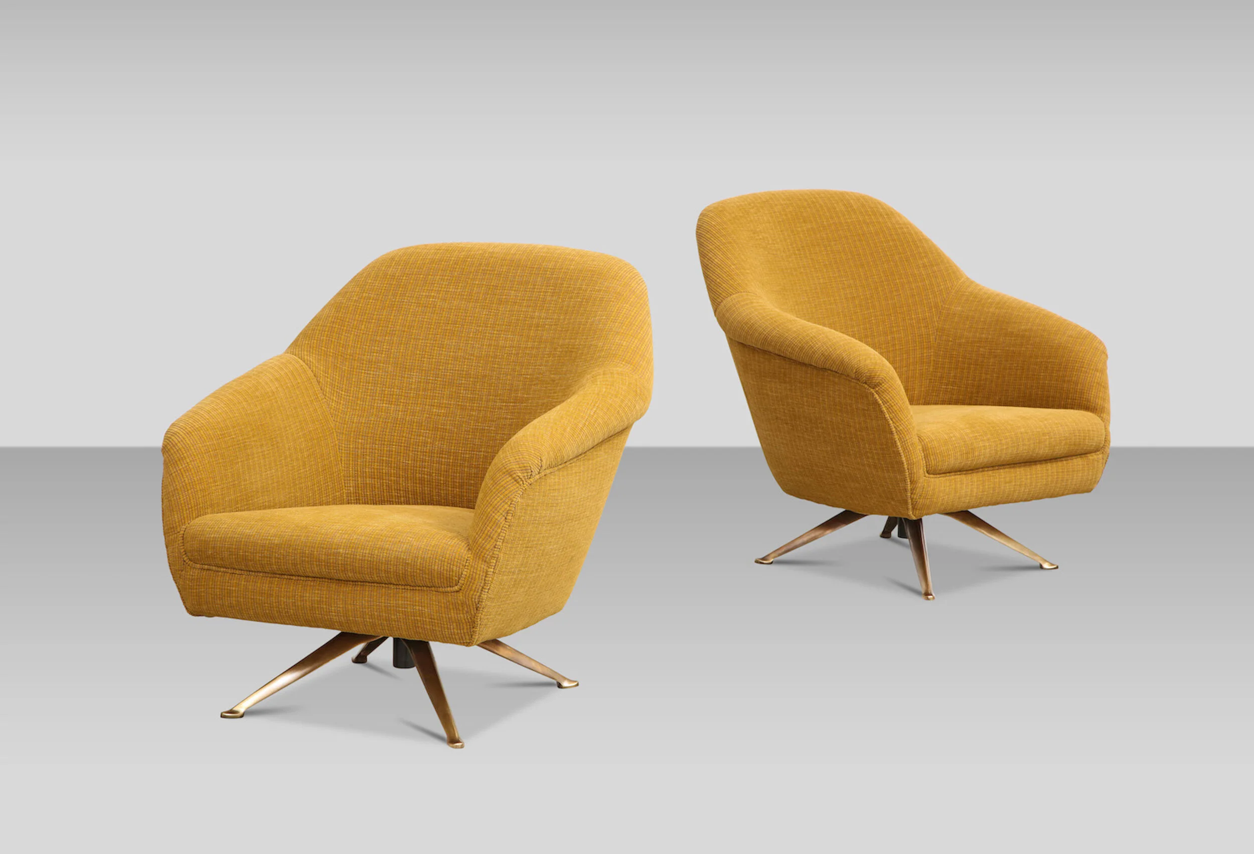 Swivel Lounge Chairs by Osvaldo Borsani for ABV