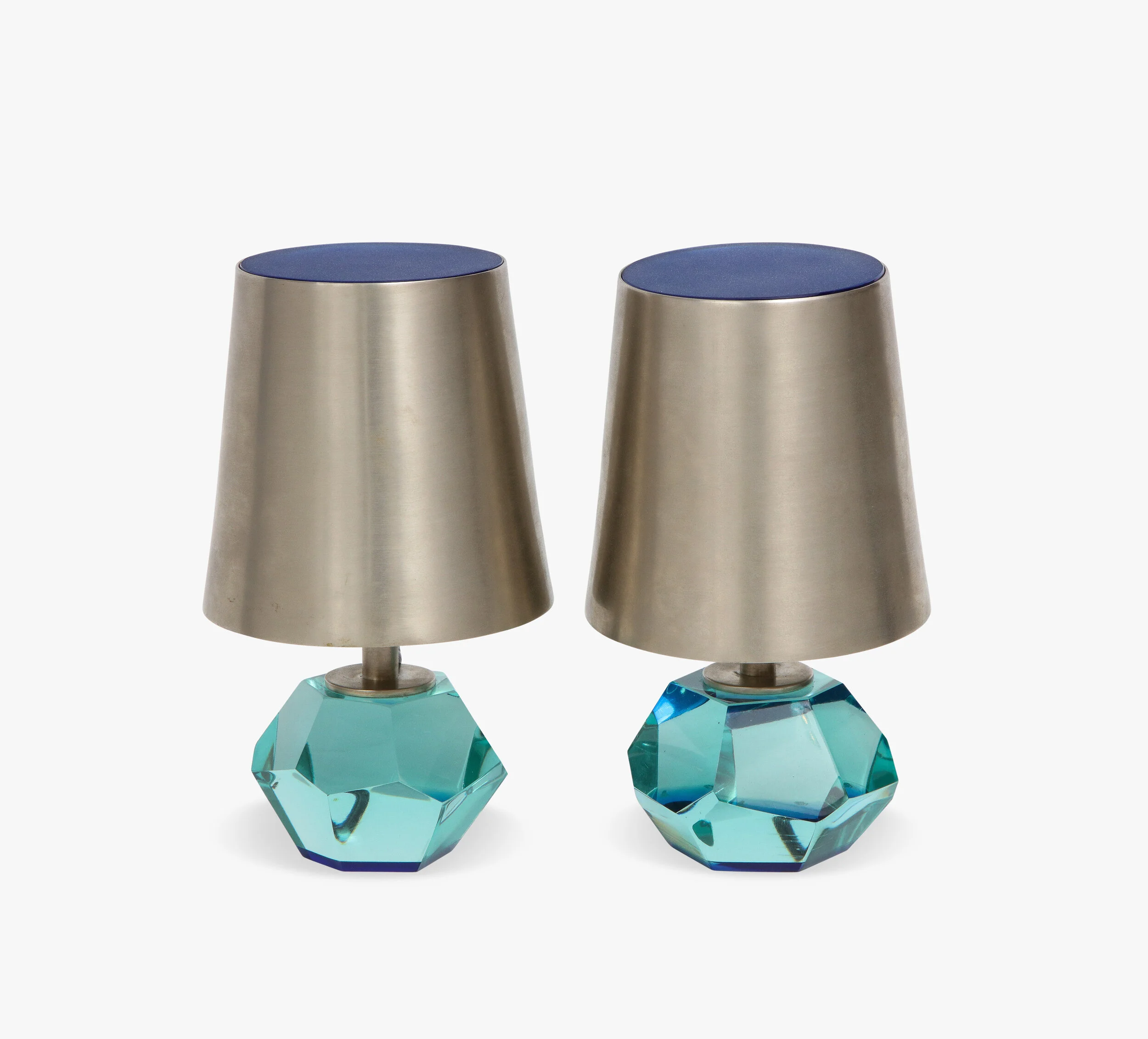 Rare Pair of Table Lamps #2228, by Max Ingrand for Fontana Arte