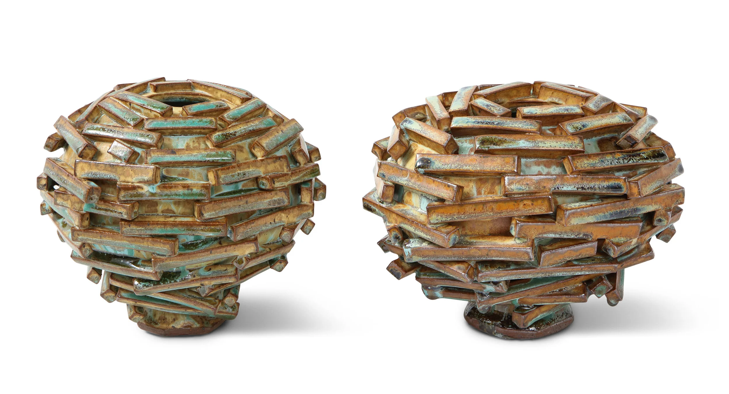 Pair of Jetsam Vases by Robbie Heidinger