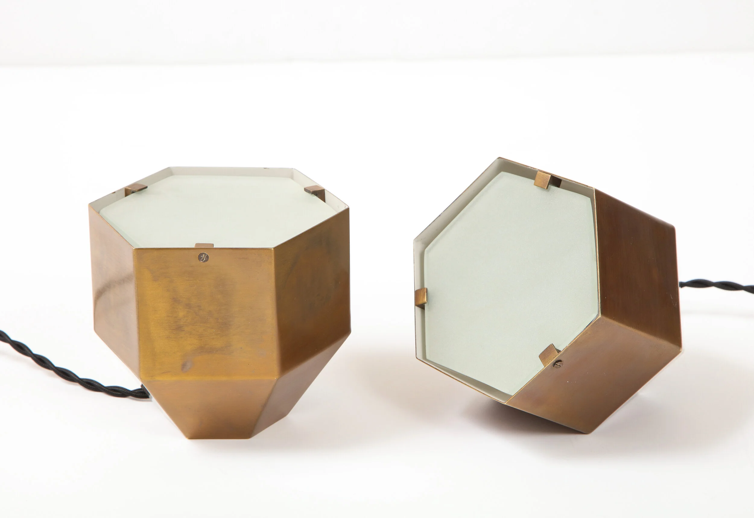 Rare Pair of Table Lamps #2202, by Fontana Arte