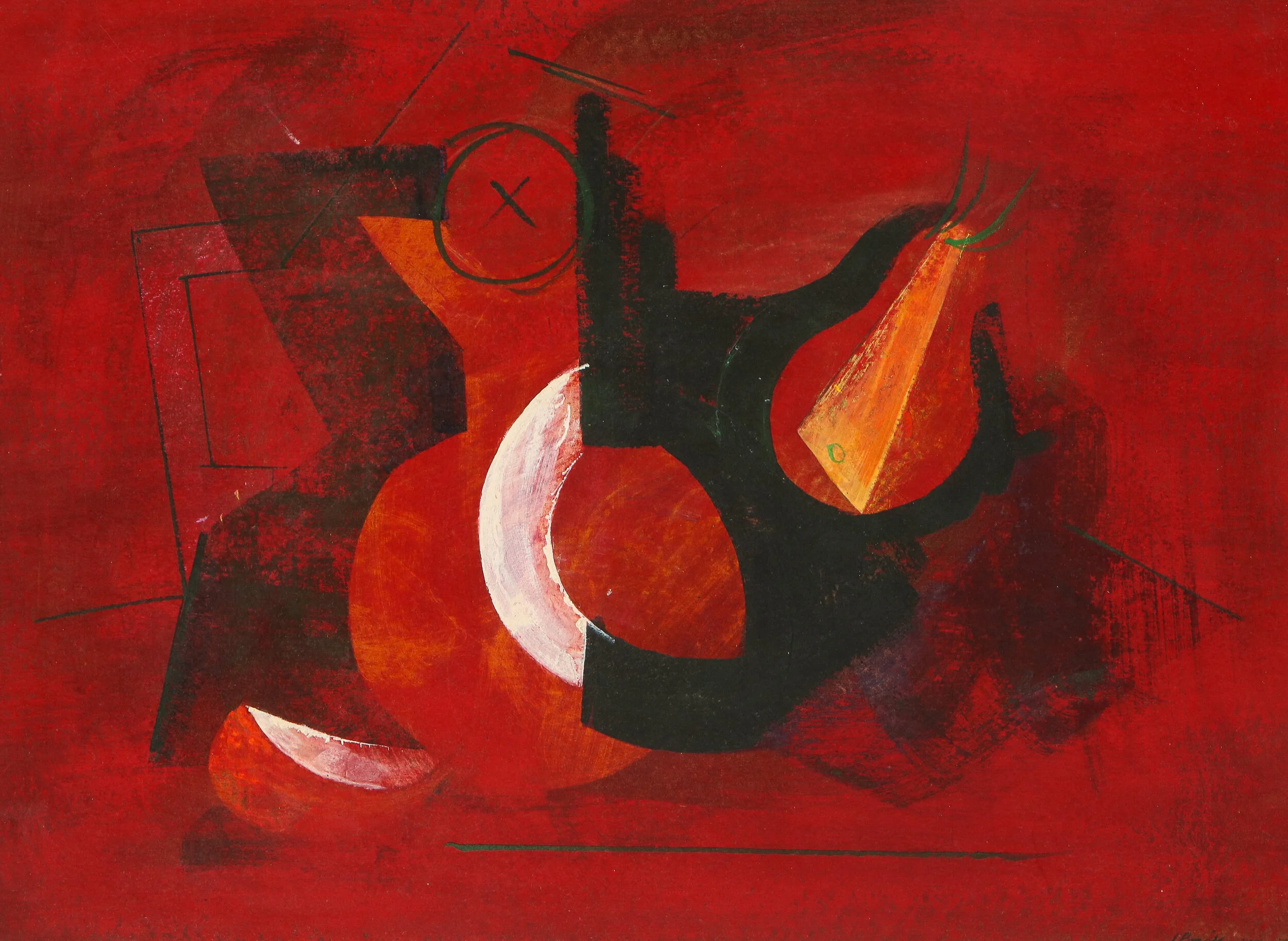 Acrylic on Paper by J. Brickner 