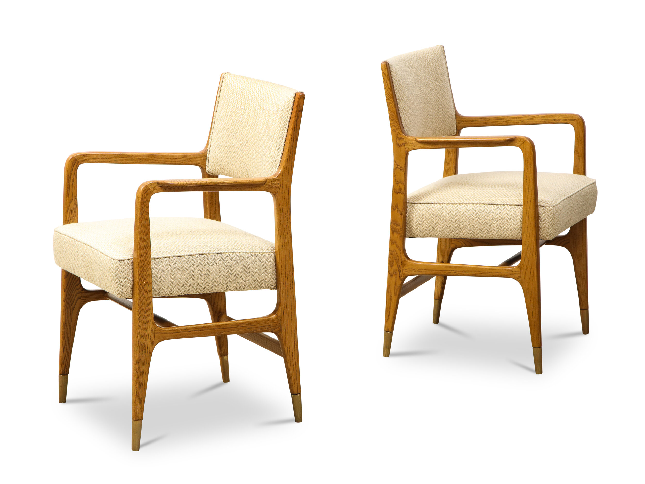 Rare Pair of Open Armchairs by Gio Ponti