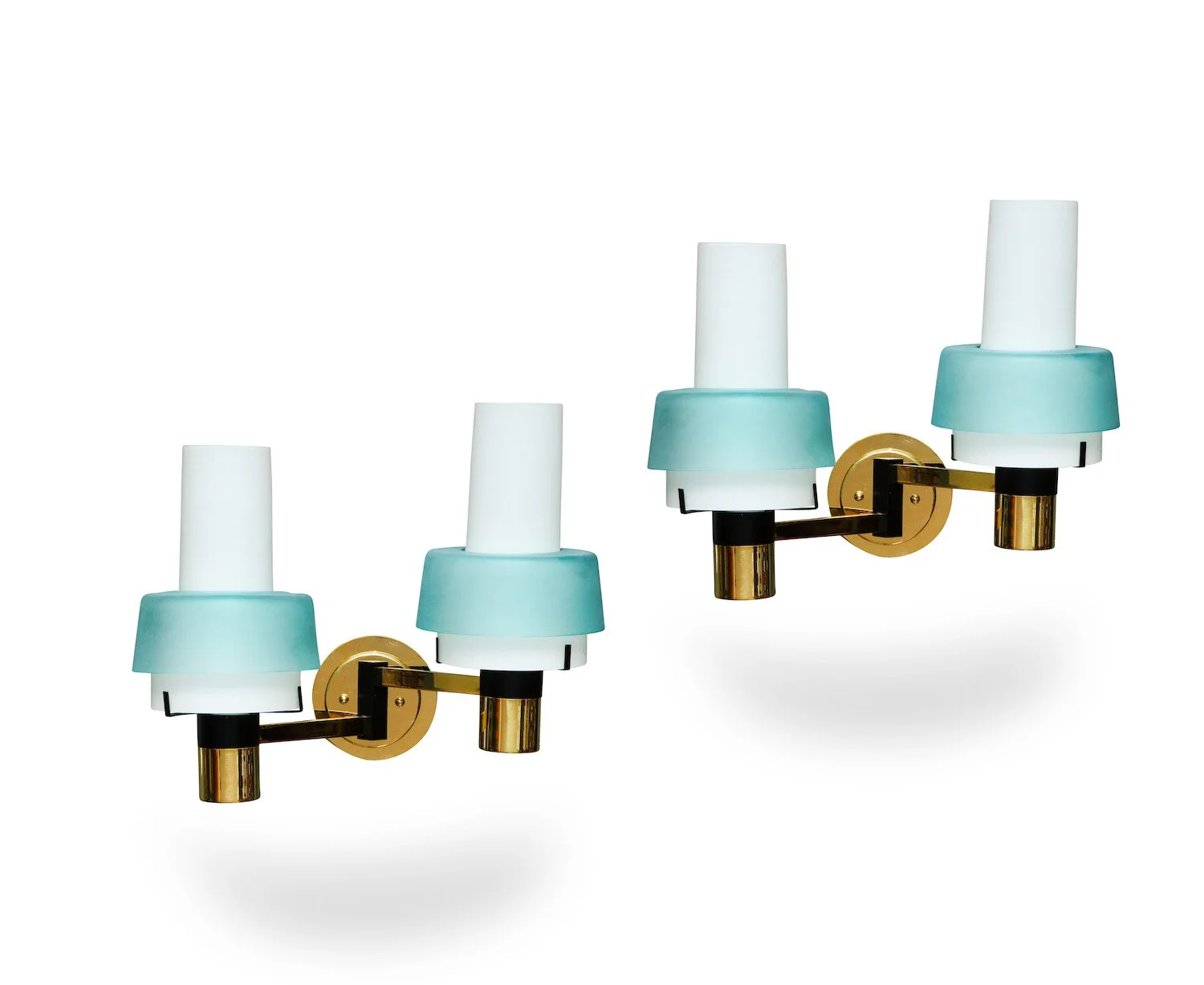 Pair of Two - Arm Sconces by Stilnovo