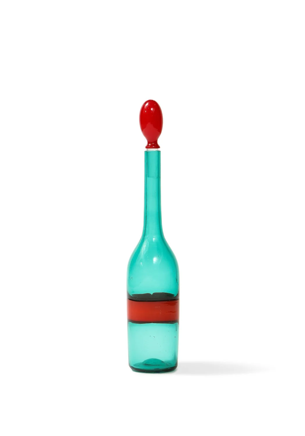 Fasce Orizzontale Bottle with Stopper by Fulvio Bianconi for Venini