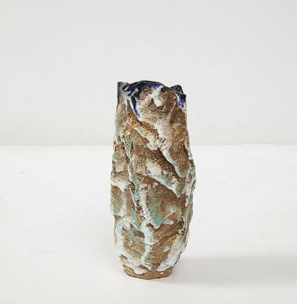 Vase with Blue Interior #3 by Dena Zemsky