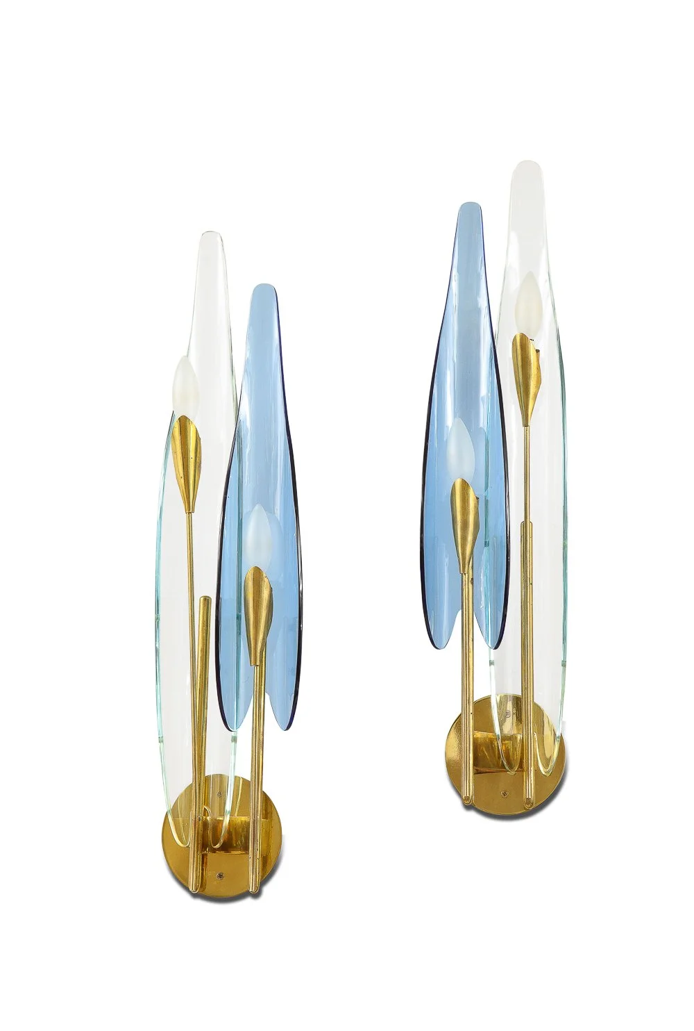 Pair of Dahlia Sconces by Max Ingrand for Fontana Arte