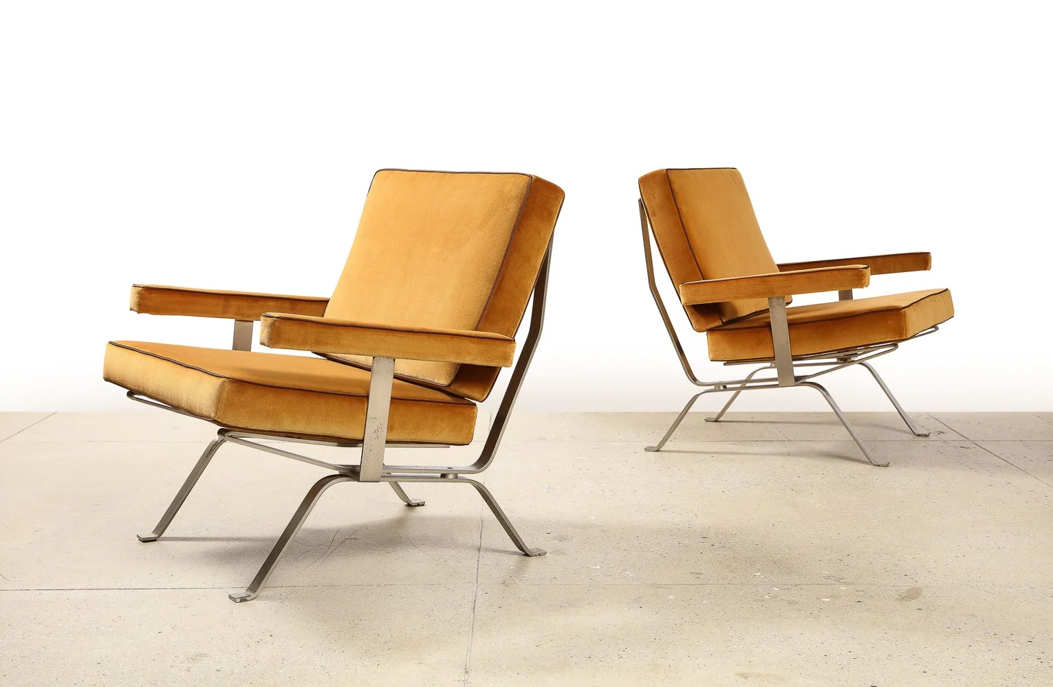 Pair of Dione Lounge Chairs by Gastone Rinaldi for Rima