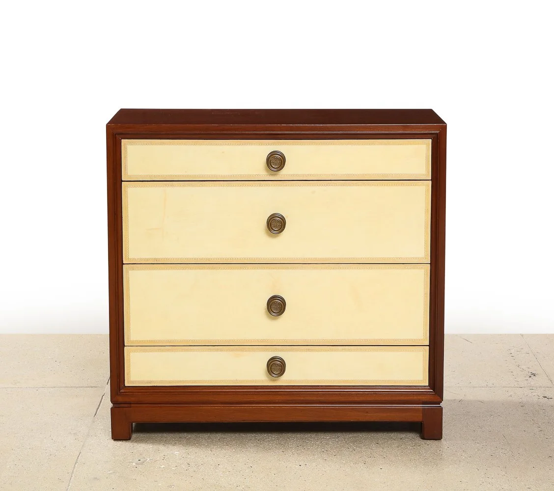 Leather Front Chest of Drawers by Tommi Parzinger for Charak Modern 