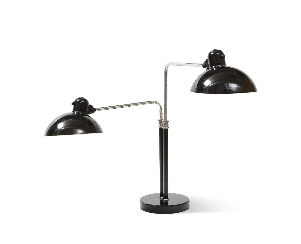 Rare Two-Arm Table Lamp by Christian Dell for Kaiser &amp; Co.