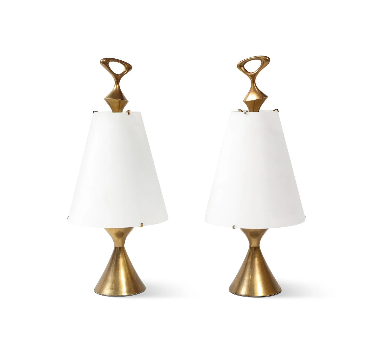 Rare Pair of Table Lamps by Max Ingrand for Fontana Arte