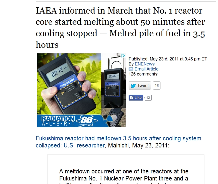 IAEA informed in March that No. 1 reactor core started melting about 50 minutes.jpg