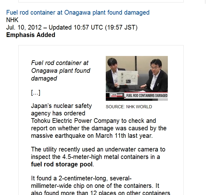 Onagawa  Fuel rod container at Onagawa plant found damaged.jpg