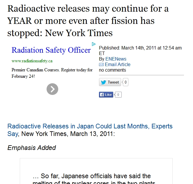 3 Radioactive releases may continue for a YEAR or more even after fission has stopped New York Times.jpg