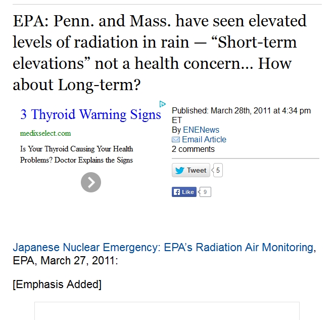 EPA Penn. and Mass. have seen elevated levels of radiation in rain — “Short-term elevations” not a health concern… How about Long-term.jpg