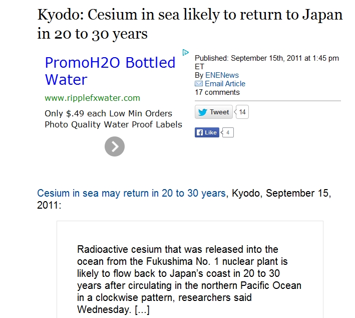 Cesium in sea likely to return to Japan in 20 to 30 years.jpg