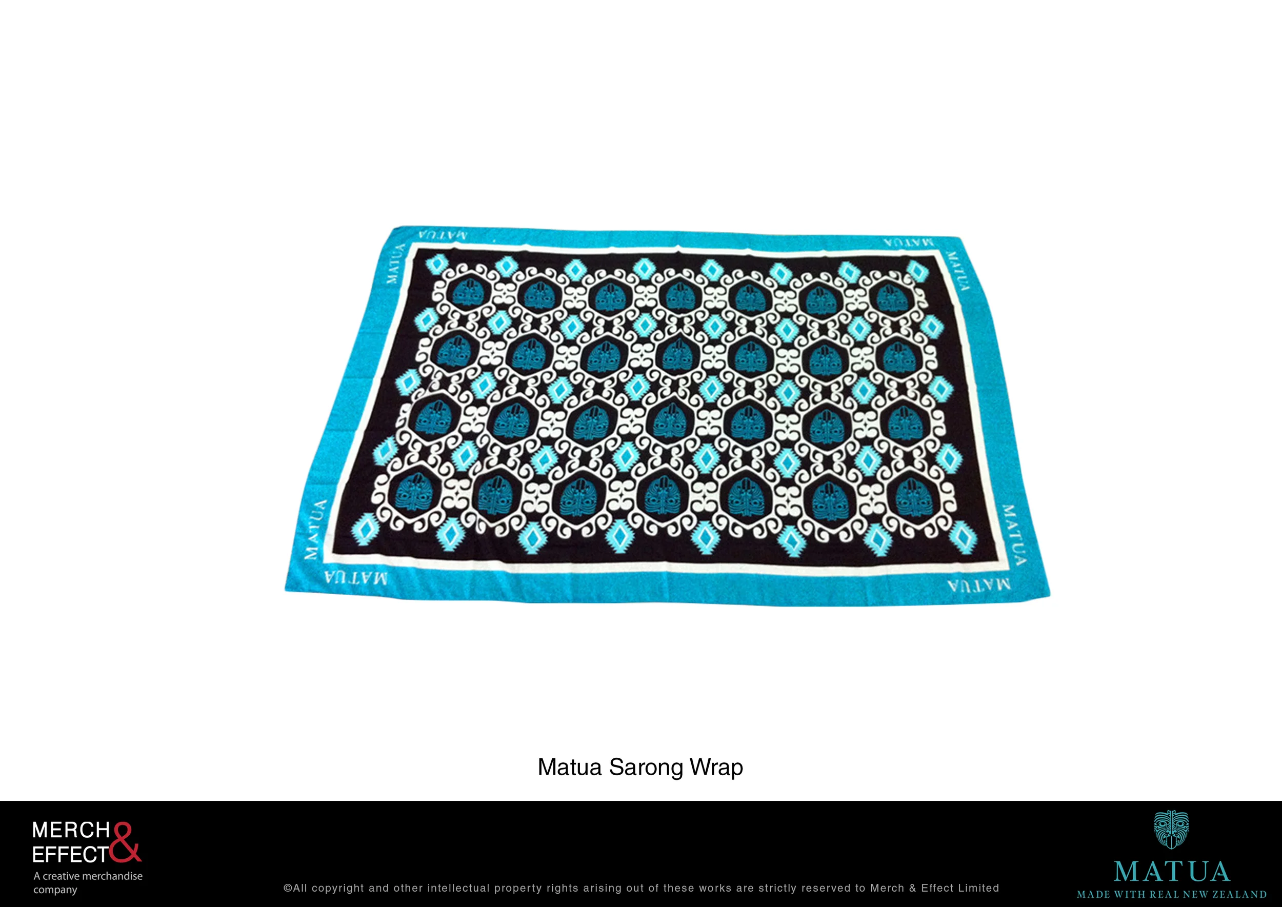  We made this stunning black and turquoise sarong wrap for Treasury Wine Estates’ Matua brand for their summer event.  We wanted to create something fashionable that could effectively carry the brand and go with the summer trends.  With that in mind,