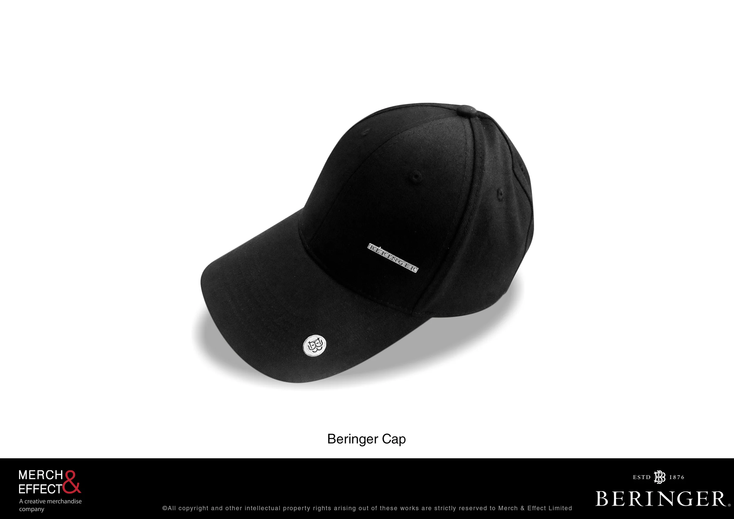   What better way to shield your face during those winery tours than with this simple yet effective Beringer Cap. Made of twill, this cap comes with a button etched with the double B Beringer logo.&nbsp;    This is the perfect add-on to any winery to