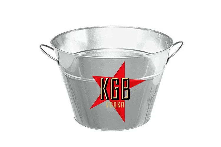 PRODUCT DETAIL: KGB Vodka Metal Ice Bucket