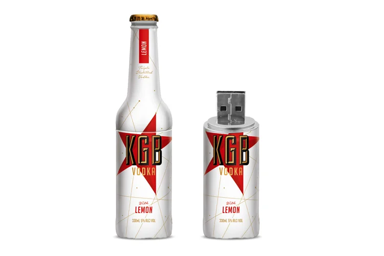 PRODUCT DETAIL: KGB Vodka Bottle USB
