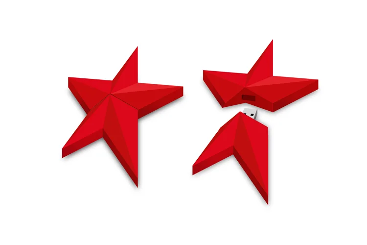 PRODUCT DETAIL: KGB Vodka Star Shaped USB
