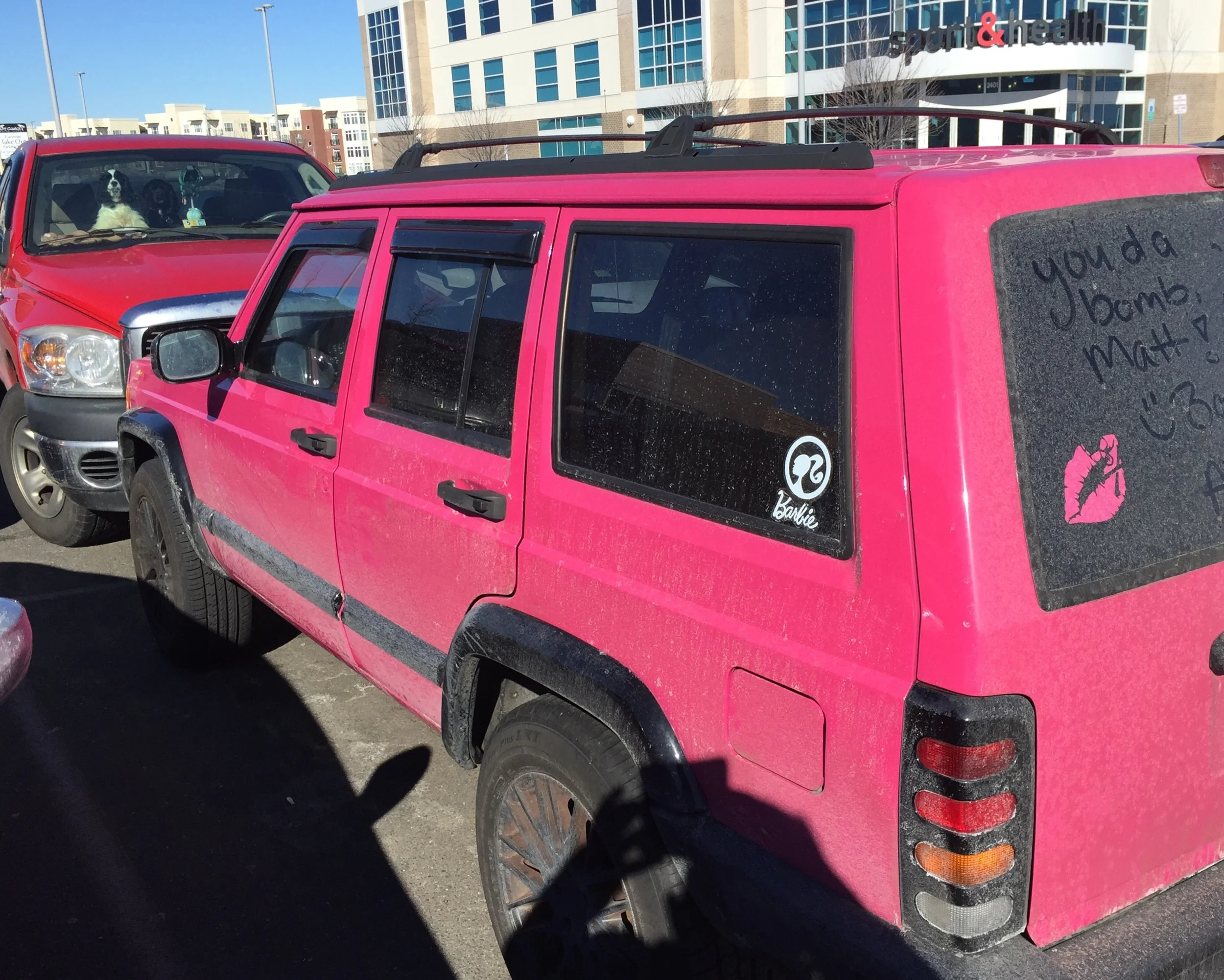Note the Barbie sticker
