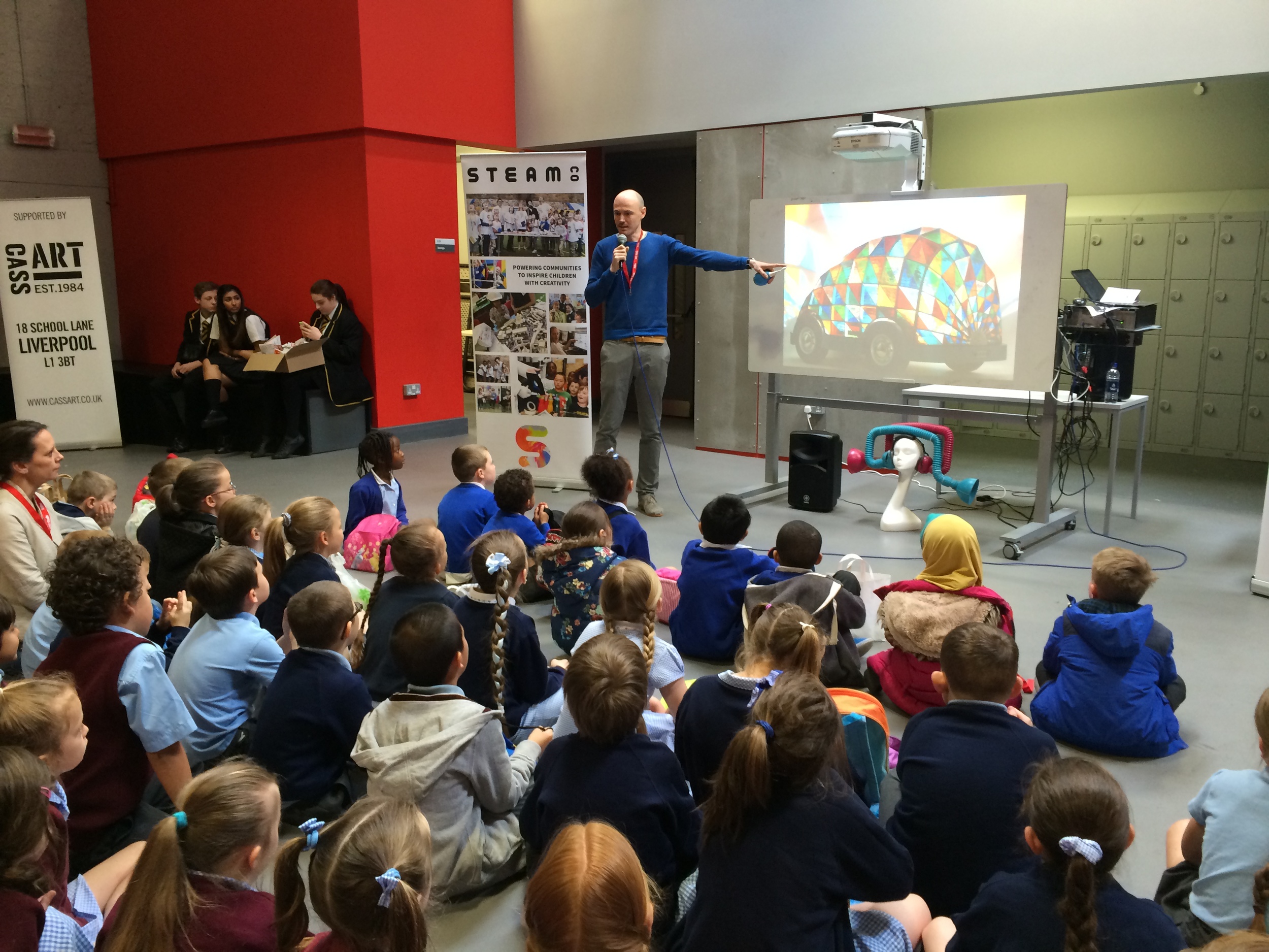 Children from the LifeSciences UTC and Studio School in Liverpool played a key role in the STEAM CO. Day they put on for local children.