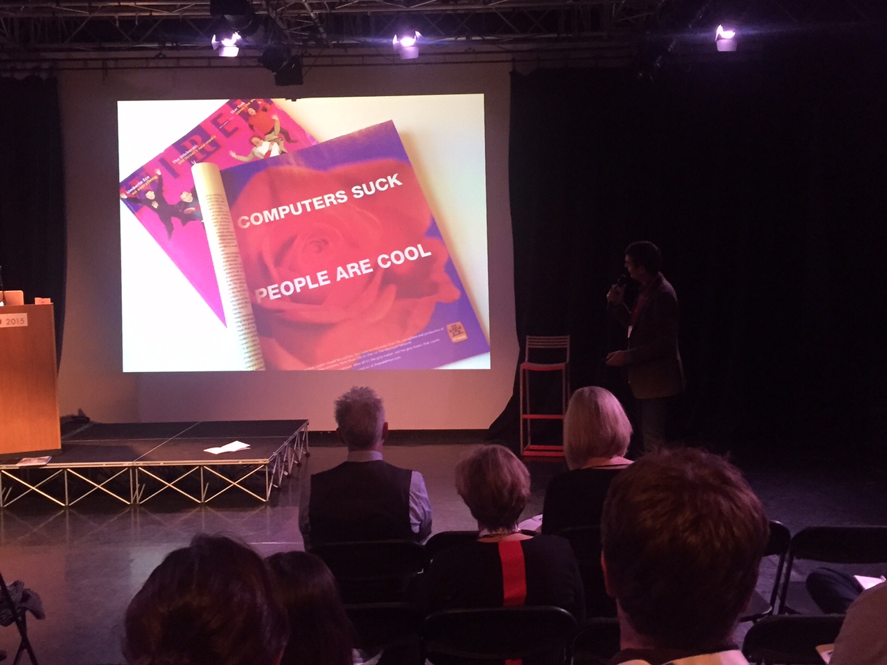‘RESPONSIBLE MARKETING’ : Nick Corston presents at Ad Conference in Shoreditch with adman legend Dave Trott on the front row