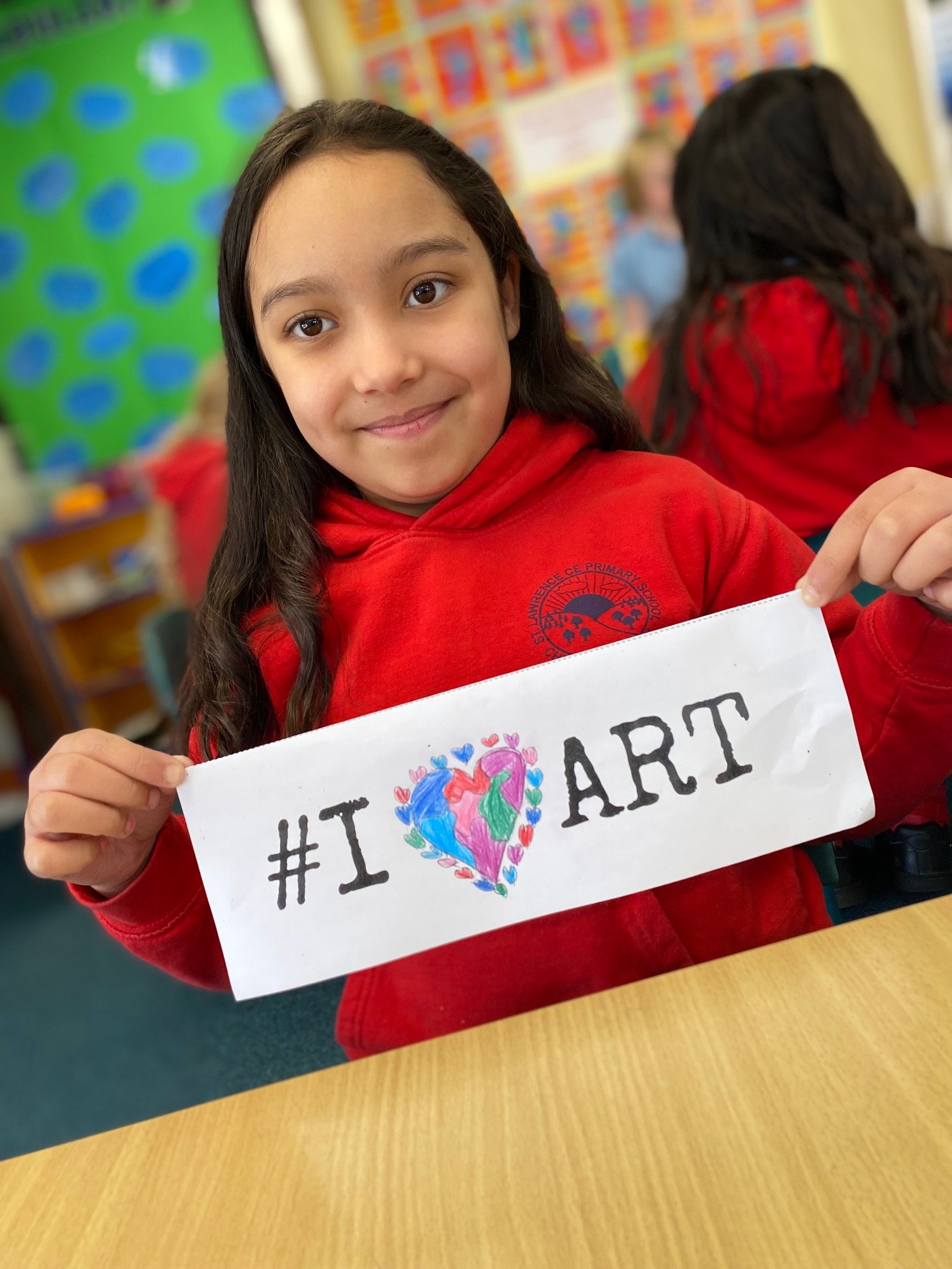 STEAM Co OurMillion22 launch day at St Lawrence Primary Florence Reeve with I Love Art logo.jpg