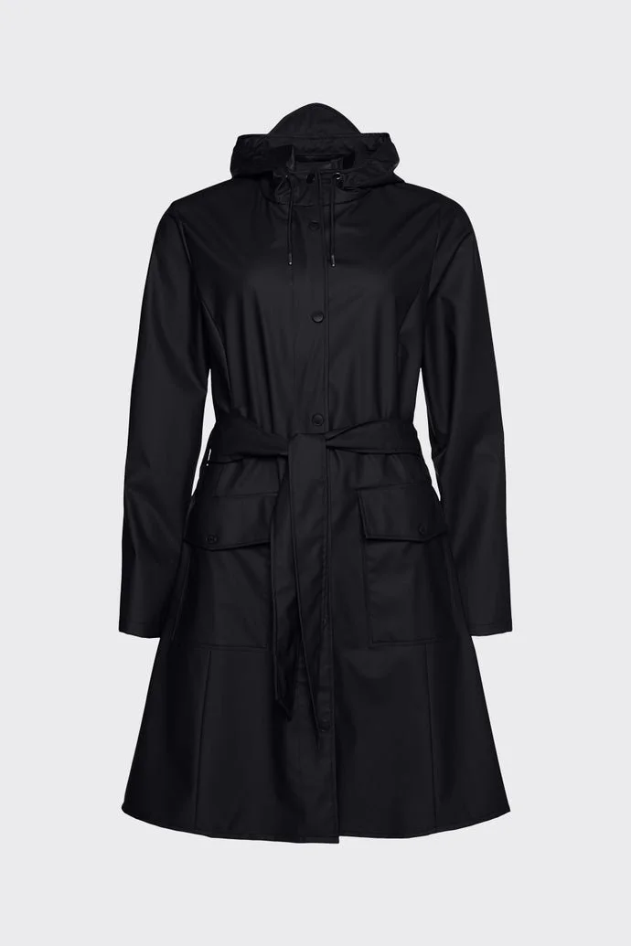 Rains Curve jacket - Velvet black 