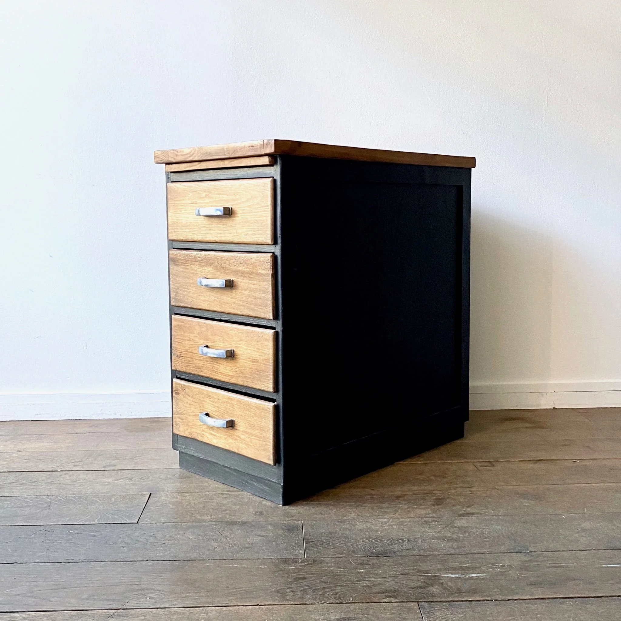 1960's Black Kitchen Chest of Drawers Unit — Little Paris Store