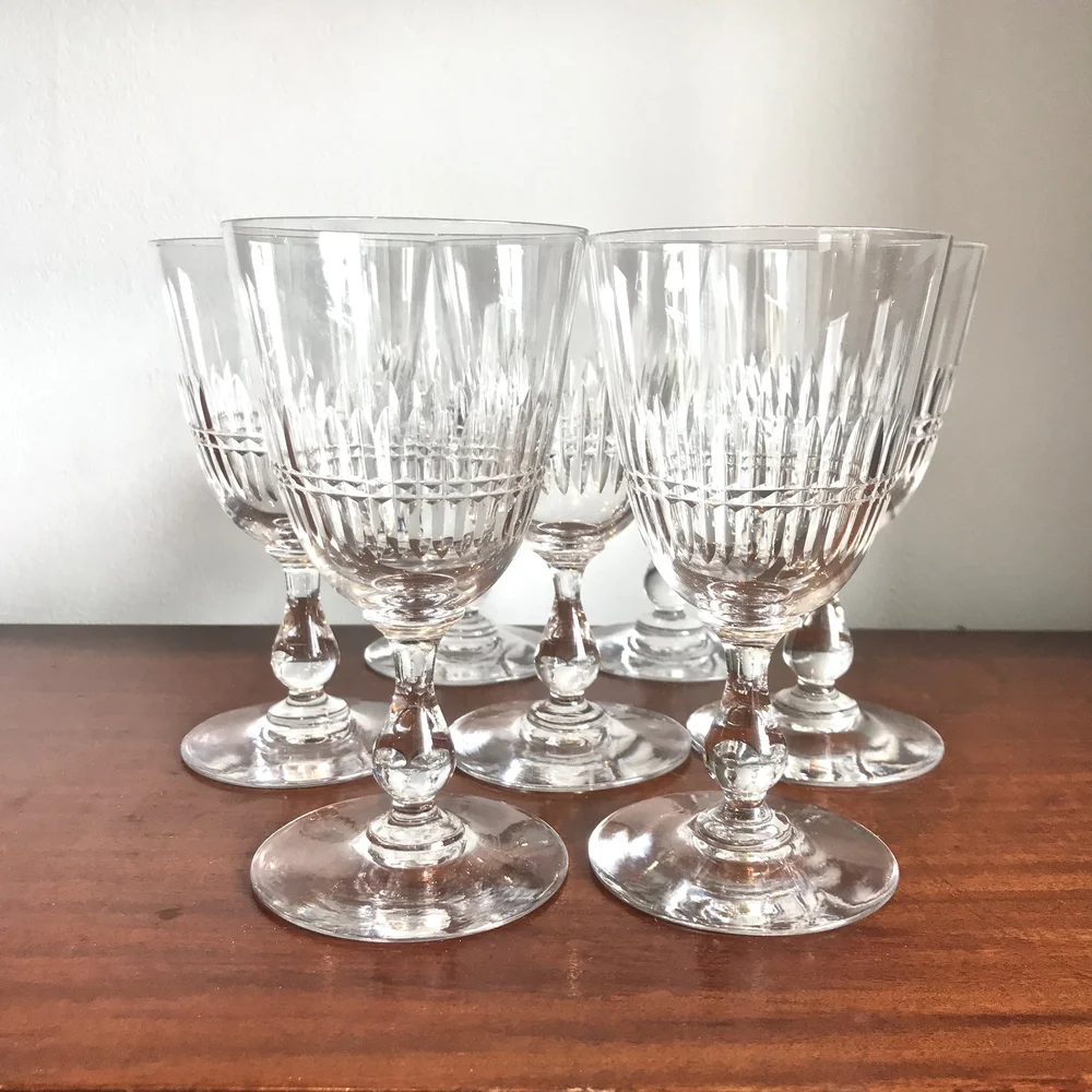 Vintage french wine glass  Little Paris Store