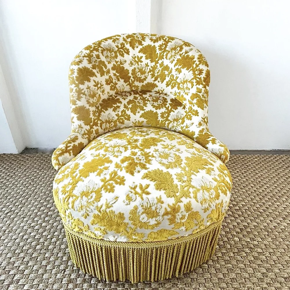 Crapaud Armchair with velvet DeGene — Little Paris Store