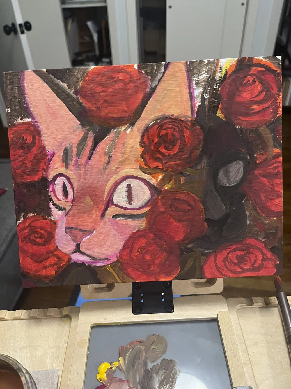 a painting in progress.