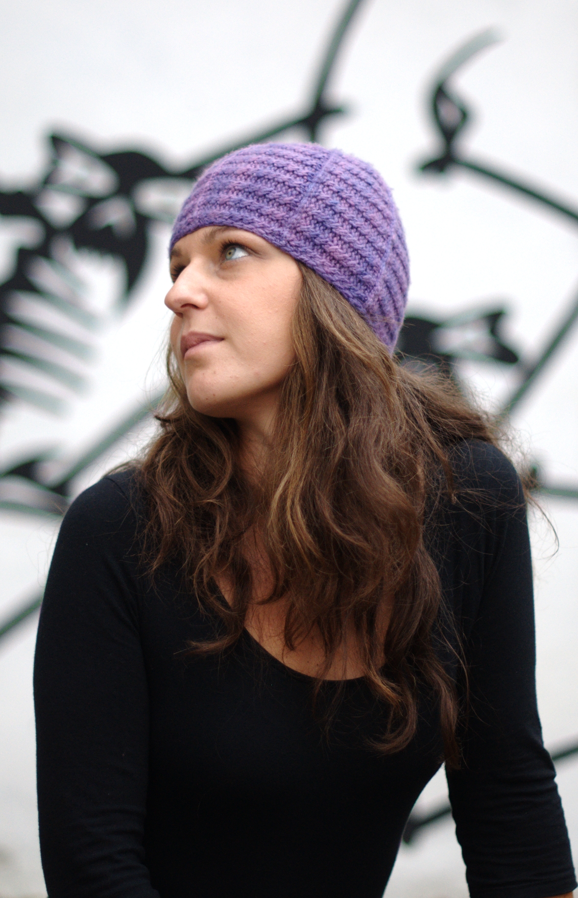 Lenina sideways knit cable Hat pattern