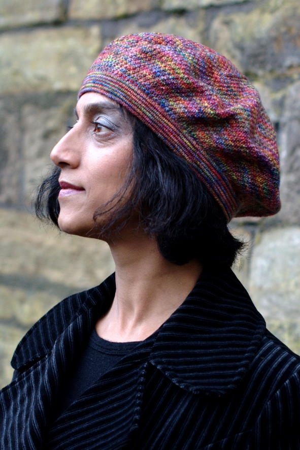 Bedragonned beret knitting pattern