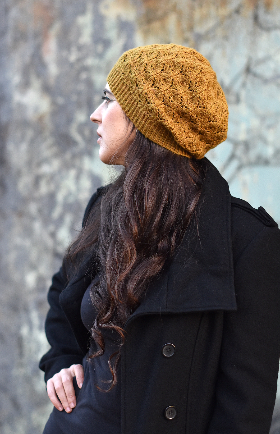 Cannetella slouchy lace Hat knitting pattern