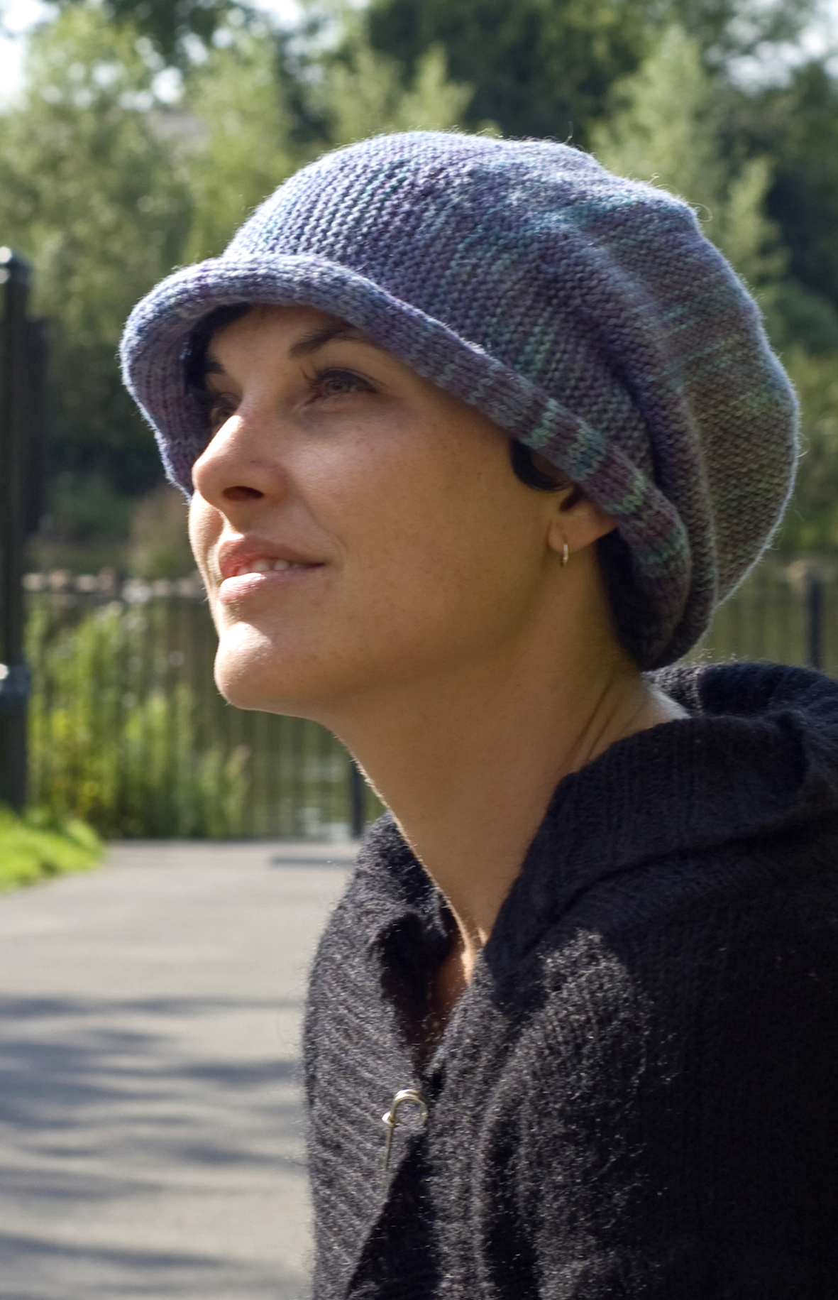 Dulcie sideways knit brimmed Hat pattern