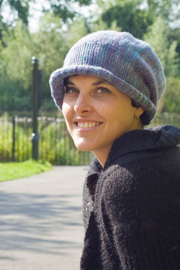 Dulcie sideways knit brimmed Hat pattern