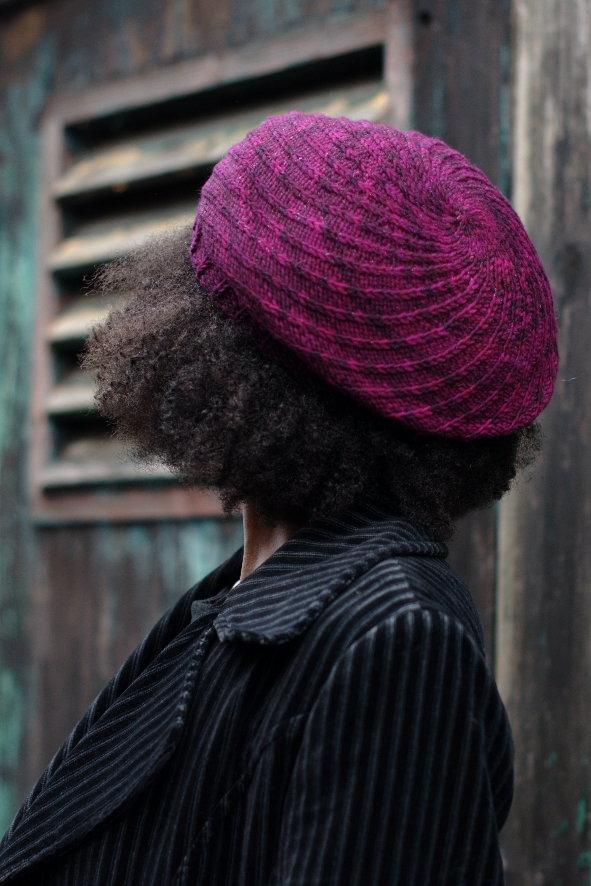 Elsica spiral beret knitting pattern