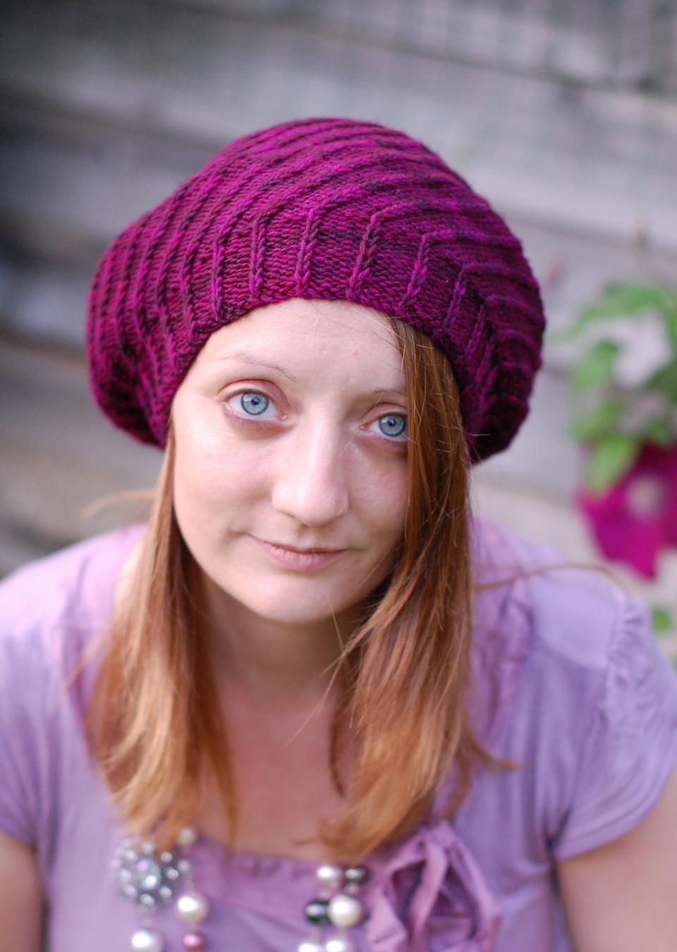 Elsica spiral beret knitting pattern