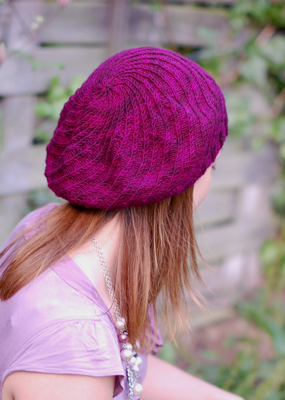 Elsica spiral beret knitting pattern