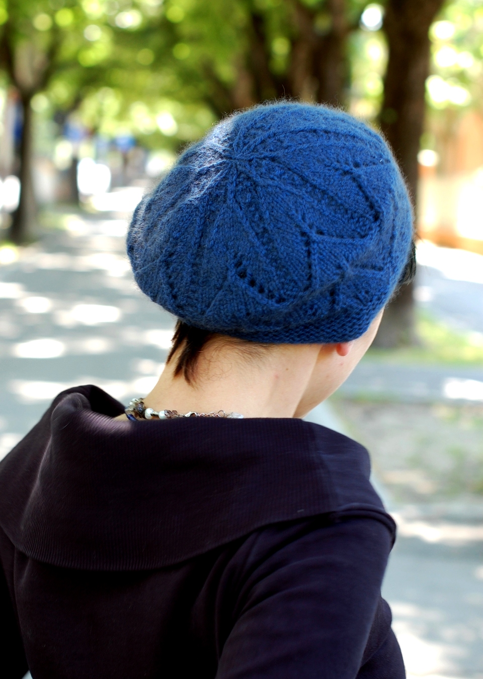 Ivydene lace beret knitting pattern