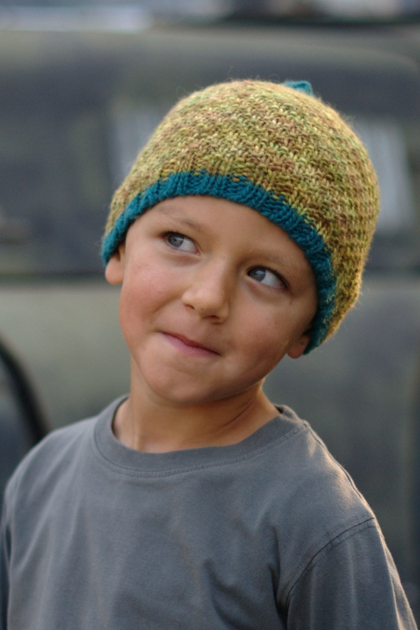 Forest Imp beanie knitting pattern