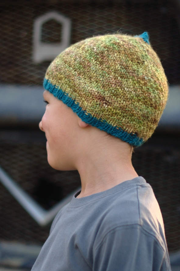 Forest Imp beanie knitting pattern