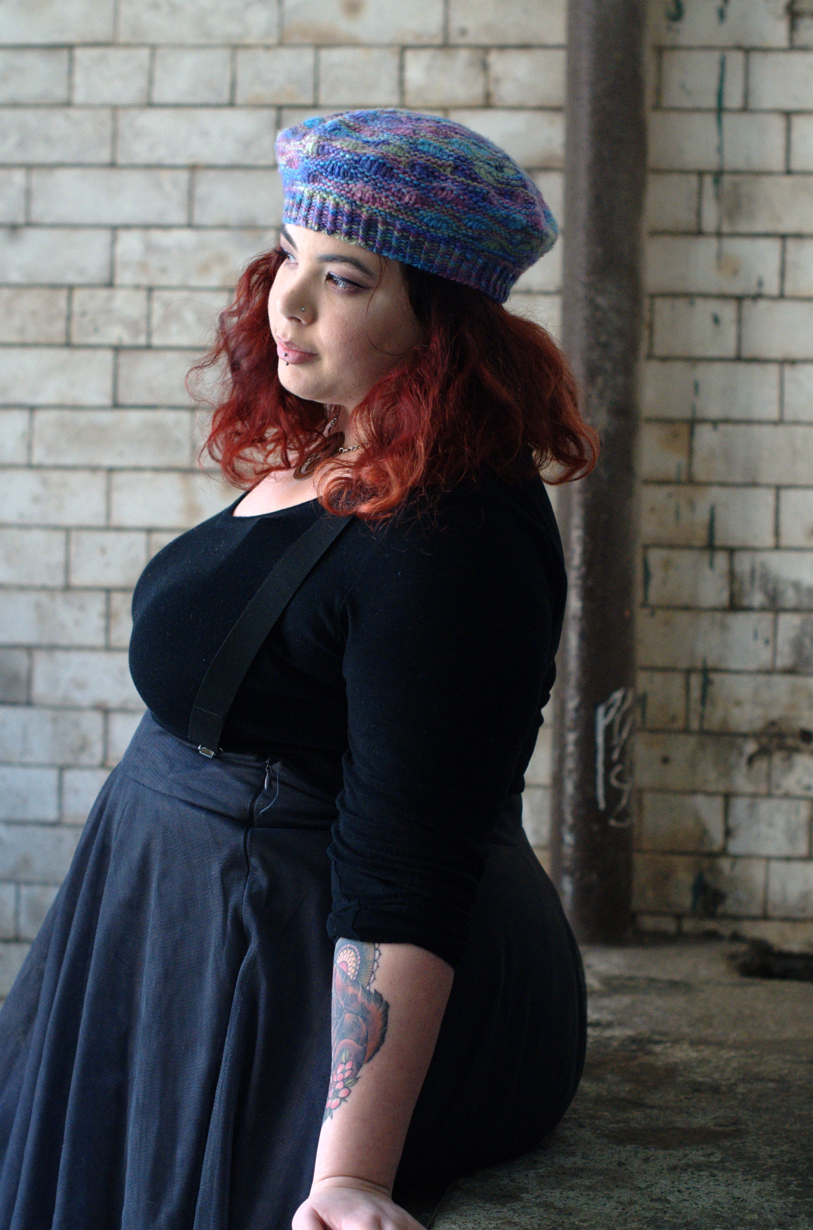 Jetty lace beret knitting pattern