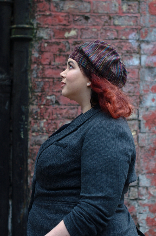 Lamitra slouchy sideways knit Hat pattern