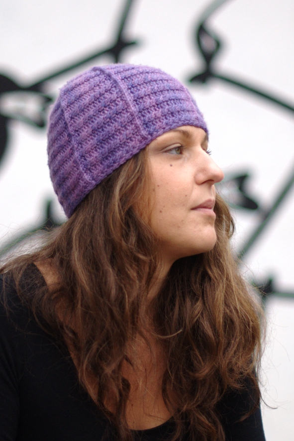 Lenina sideways knit cable Hat pattern