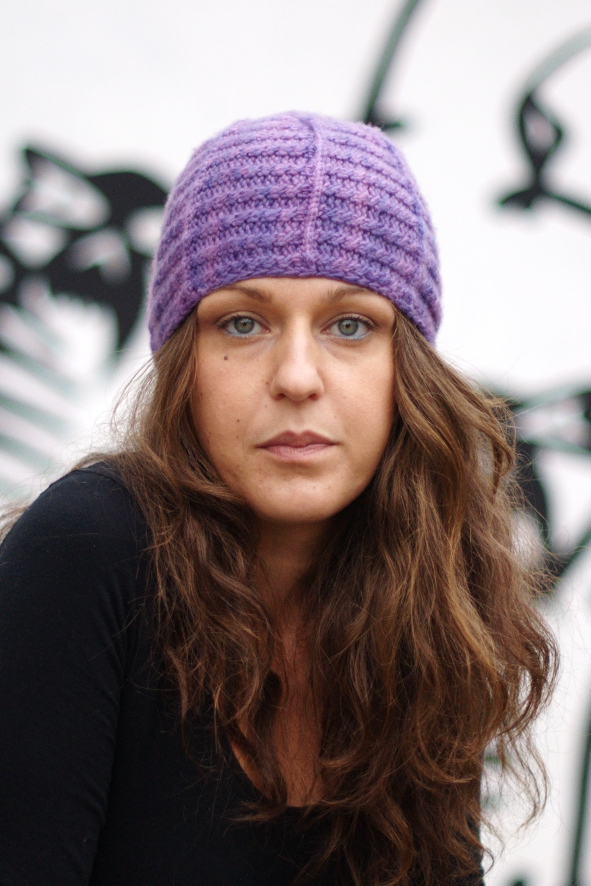 Lenina sideways knit cable Hat pattern