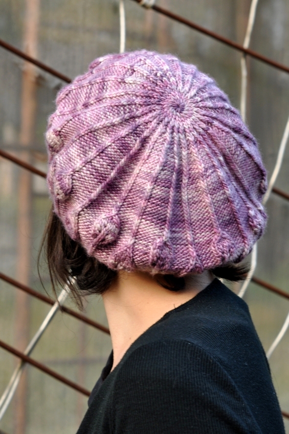 Limpetiole lace beret knitting pattern